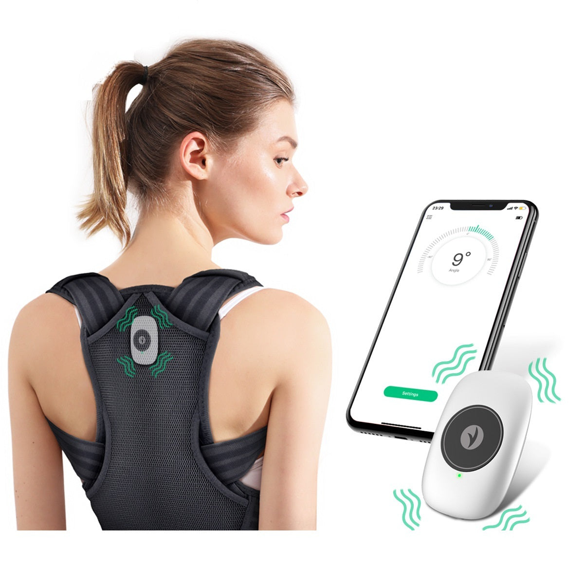 Smart Posture Corrector with Mobile App – Improve Your Posture Effortlessly!